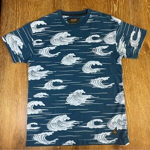 10.Deep Navy Graphic Tee with White Accents